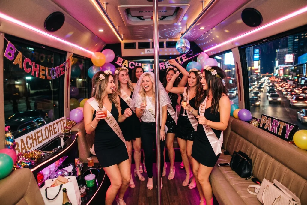 What should I look for in a bachelorette party bus?